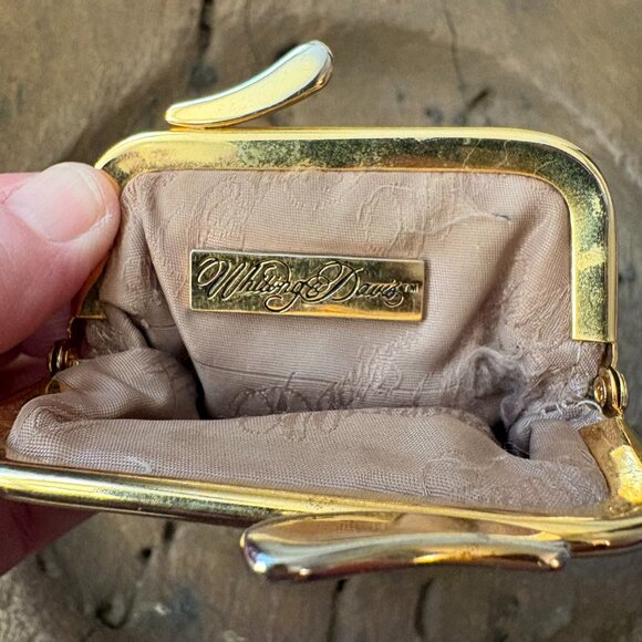 Whiting & Davis vintage gold metal mesh cigarette / glasses case IMPERFECT READ - Picture 7 of 8